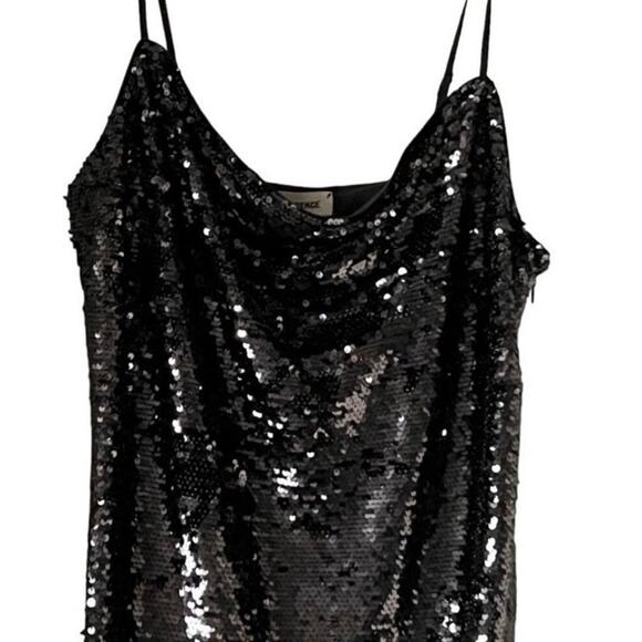 L’AGENCE Nyla Sequins Mini Slip Dress in Gunmetal Size 8 - Picture 6 of 13